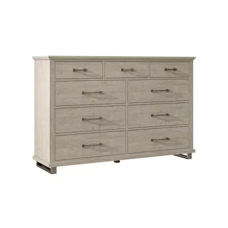 Ensemble de 2 tables de chevet et d'une commode beiges : Collection Festivo pour chambre à coucher