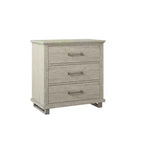 Ensemble de 2 tables de chevet et d'une commode beiges : Collection Festivo pour chambre à coucher