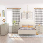 Ensemble de 2 tables de chevet et d'une commode beiges : Collection Festivo pour chambre à coucher