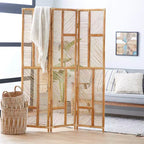 Paravent Contemporain en Bois Marron - Olivia & May