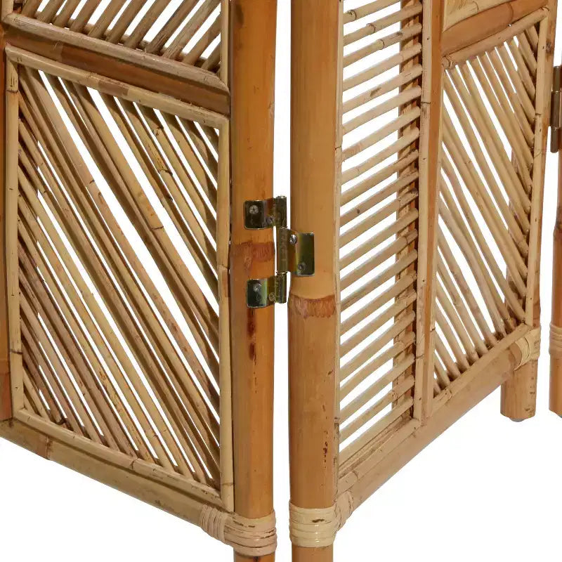 Paravent Contemporain en Bois Marron - Olivia & May