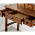 Lorna Traditional Wood Vanity with Stool, 6 Drawers, Adjustable Mirror - Linon: Dressing Table, Makeup Storage