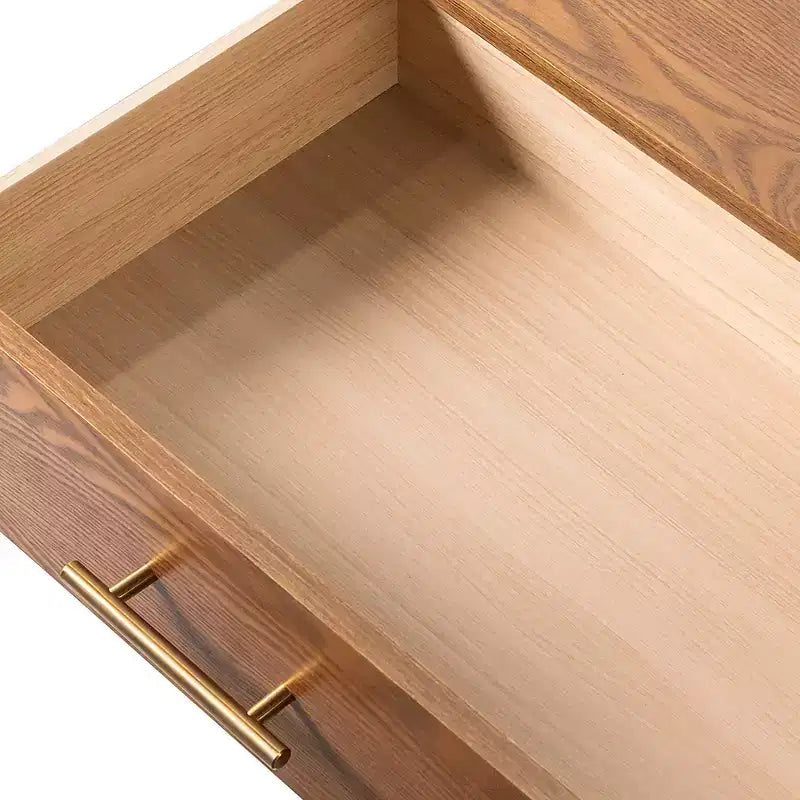 HOMES: Inside + Out Commode Riverstone Mid-Century Modern à 5 tiroirs avec système anti-basculement Interlock, Noyer
