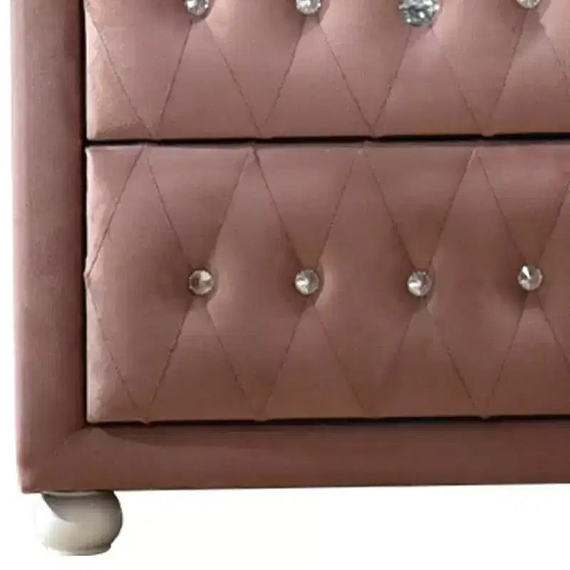 Commode Reggie en tissu rose Acme Furniture