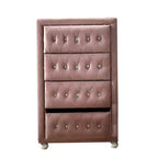 Commode Reggie en tissu rose Acme Furniture