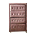 Commode Reggie en tissu rose Acme Furniture