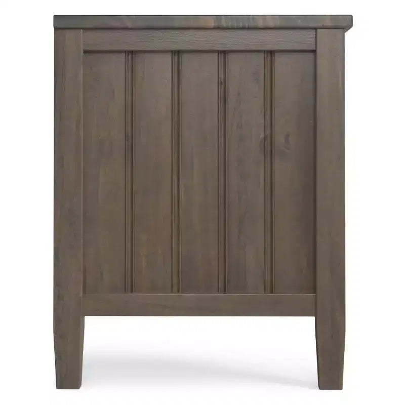 Meuble TV bas Rowan pour téléviseurs jusqu'à 60 po, brun fumé – Wyndenhall : Meuble console média en bois massif avec rangement