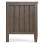 Meuble TV bas Rowan pour téléviseurs jusqu'à 60 po, brun fumé – Wyndenhall : Meuble console média en bois massif avec rangement