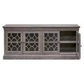 72" Rustic Four Door Tv Console Fully Assembled For Tvs Up To 70" Gray - Martin Furniture