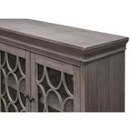 Meuble TV console rustique à quatre portes de 72 po entièrement assemblé pour téléviseurs jusqu'à 70 po, gris - Martin Furniture