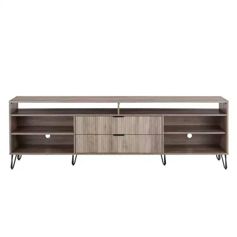 Manhattan Comfort 85" Dumbo TV Stand for TVs up to 80" Rustic Gray
