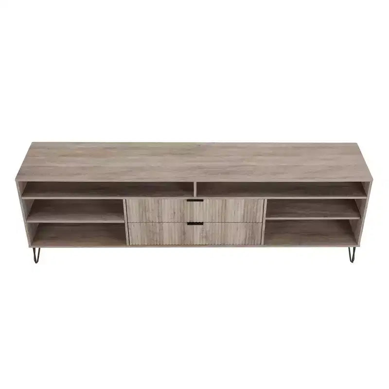 Meuble TV Dumbo Manhattan Comfort 85 po pour téléviseurs jusqu'à 80 po Gris rustique