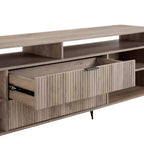 Meuble TV Dumbo Manhattan Comfort 85 po pour téléviseurs jusqu'à 80 po Gris rustique