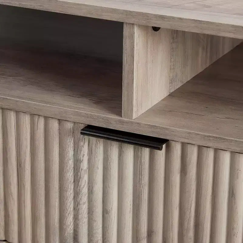 Meuble TV Dumbo Manhattan Comfort 85 po pour téléviseurs jusqu'à 80 po Gris rustique