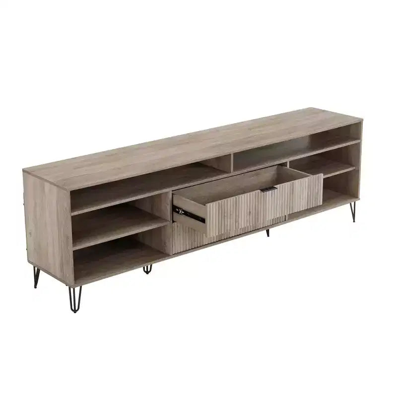 Meuble TV Dumbo Manhattan Comfort 85 po pour téléviseurs jusqu'à 80 po Gris rustique