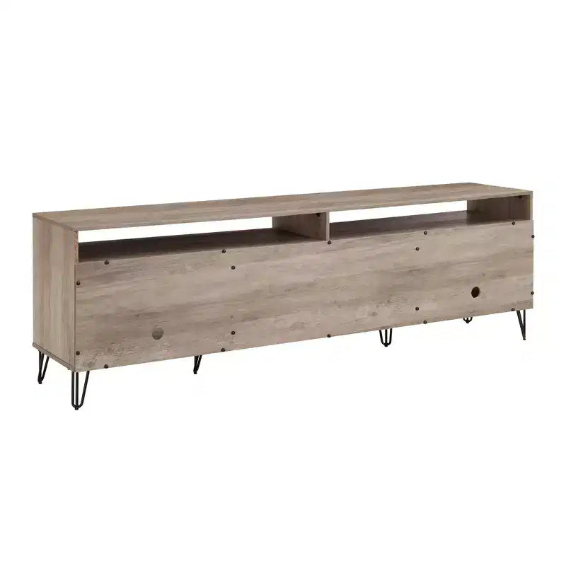 Meuble TV Dumbo Manhattan Comfort 85 po pour téléviseurs jusqu'à 80 po Gris rustique
