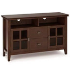 Stratford TV Stand for TVs up to 60" Russet Brown - WyndenHall: Storage Console with Adjustable Shelves