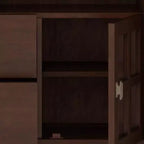 Meuble TV Stratford pour téléviseurs jusqu'à 60 po Brun roux - WyndenHall : Console de rangement avec étagères réglables