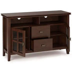 Meuble TV Stratford pour téléviseurs jusqu'à 60 po Brun roux - WyndenHall : Console de rangement avec étagères réglables