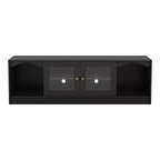 Meuble TV moderne 24/7 Shop At Home Jenny pour téléviseurs jusqu'à 70 po : Fini expresso, cadre en bois, étagères ouvertes, capacité de 150 lb