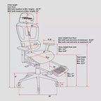 Airflex2 Mesh Gaming Chair with Footrest White - Techni Sport: Synchro-Tilt, 275 Lbs Capacity, Ergonomic Design