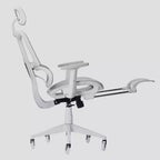 Airflex2 Mesh Gaming Chair with Footrest White - Techni Sport: Synchro-Tilt, 275 Lbs Capacity, Ergonomic Design