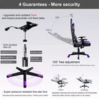 GTRACING Gaming Chair with Bluetooth Speakers High Back PU Office Chair Purple