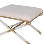Tabouret d'appoint Linon Ashburn coloris avoine et doré