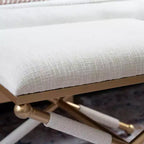 Tabouret d'appoint Linon Ashburn coloris avoine et doré