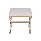 Tabouret d'appoint Linon Ashburn coloris avoine et doré