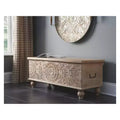 Fossil Ridge Storage Bench Beige - Signature Design by Ashley