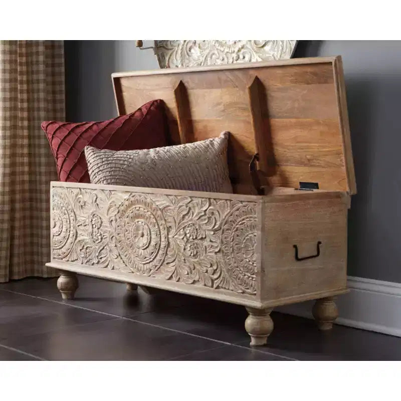 Banc de rangement Fossil Ridge beige - Signature Design by Ashley