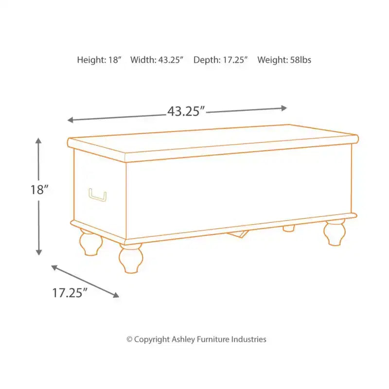 Banc de rangement Fossil Ridge beige - Signature Design by Ashley
