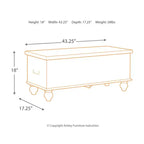 Banc de rangement Fossil Ridge beige - Signature Design by Ashley