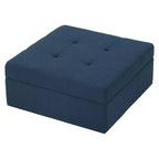 Christopher Knight Home Chatsworth Storage Ottoman - Navy: Elegant Tufted Design, Soft Polyester Upholstery, Mobile Casters