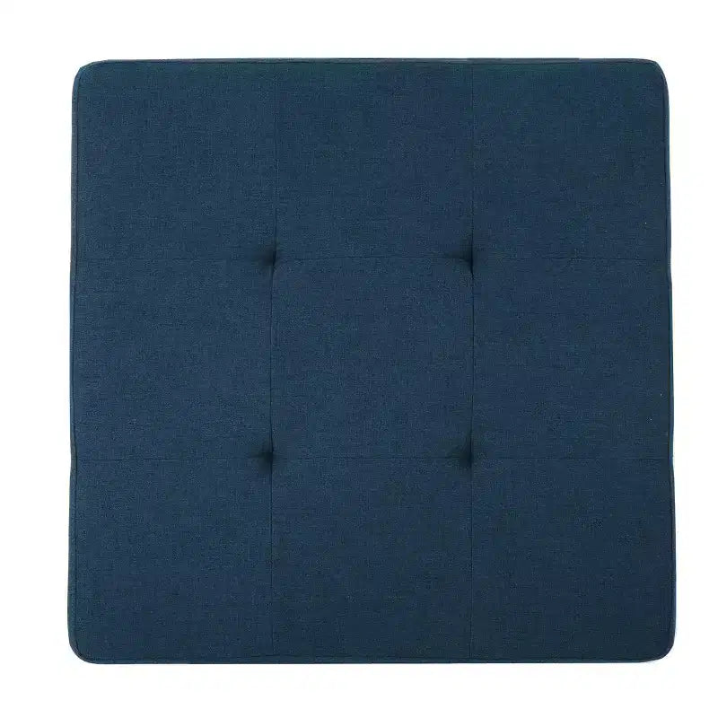 Christopher Knight Home Pouf de rangement Chatsworth – Marine : Design capitonné élégant, Revêtement en polyester doux, Roulettes mobiles