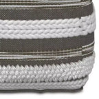 Pouf Silva carré, naturel/gris taupe - WyndenHall