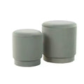 LumiSource Marla Upholstered Ottoman Set Light Green Velvet