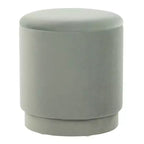 LumiSource Marla, ensemble de poufs rembourrés en velours vert clair