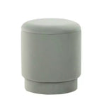 LumiSource Marla, ensemble de poufs rembourrés en velours vert clair