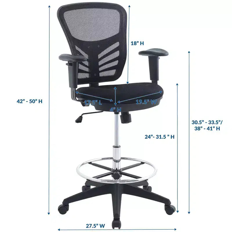 Chaise de Dessin Articulate Noire - Modway