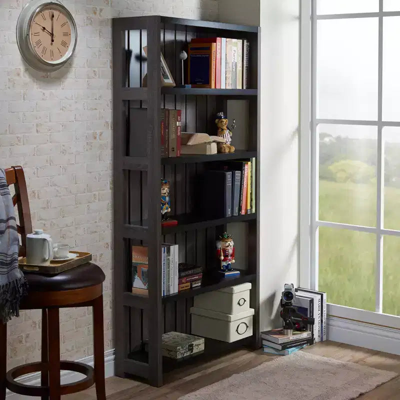 72" Kehoe Transitional Bookcase with 5 Shelves & Metal Hardware - HOMES: Inside + Out