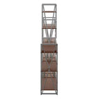 Winsome 3pc 61.42" Isa Shelving Set Walnut/Graphite: Etagere Storage, Textured Metal Frame, 11 Shelves