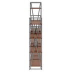 Winsome 3pc 61.42" Isa Shelving Set Walnut/Graphite: Etagere Storage, Textured Metal Frame, 11 Shelves