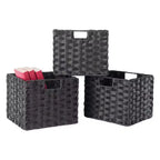 Étagère de rangement 42 po 7 pièces Leo avec paniers expresso/chocolat - Winsome