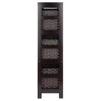 Étagère de rangement 42 po 7 pièces Leo avec paniers expresso/chocolat - Winsome