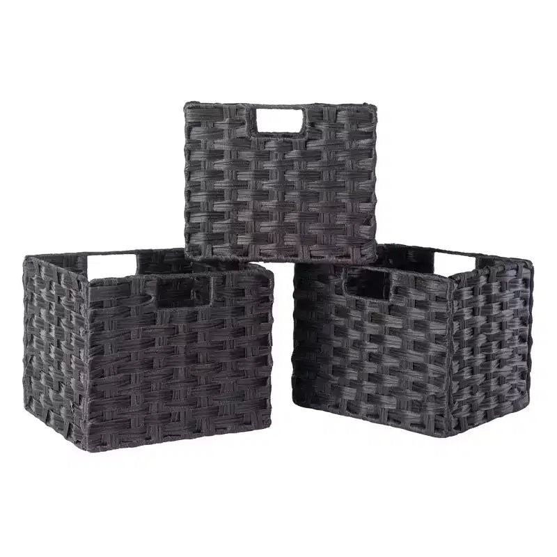 Étagère de rangement 42 po 7 pièces Leo avec paniers expresso/chocolat - Winsome
