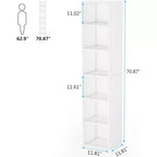 Étagère étroite blanche 6 niveaux LITTLE TREE 70,9 po