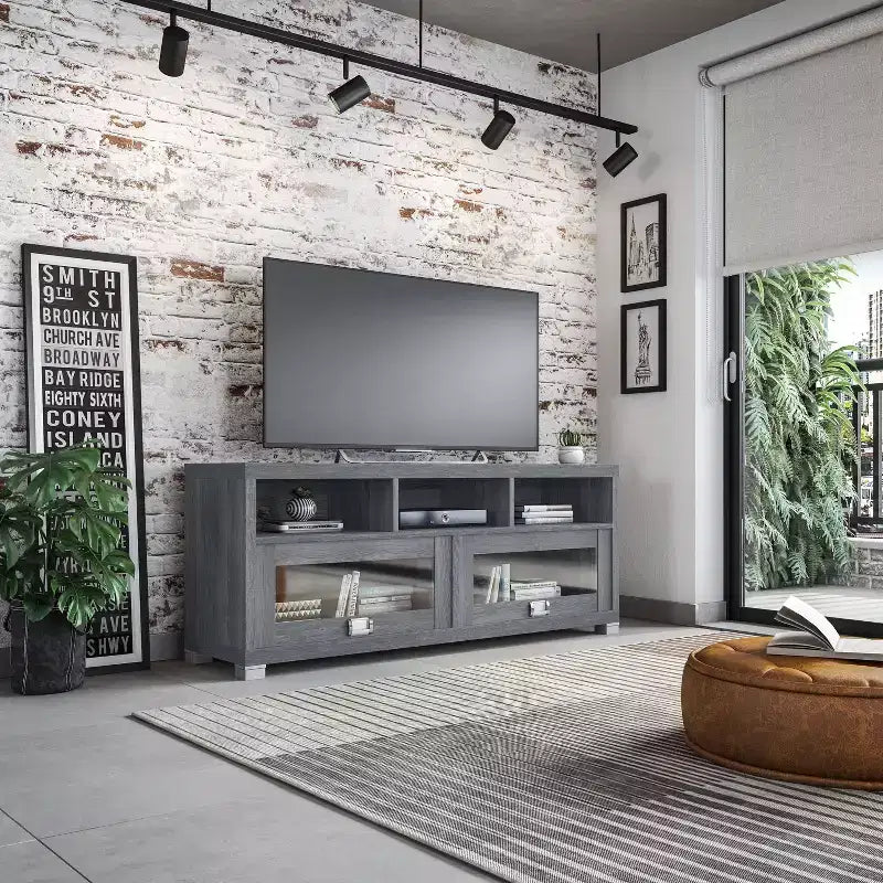 Durbin TV Stand for TVs up to 60" Gray - Techni Mobili