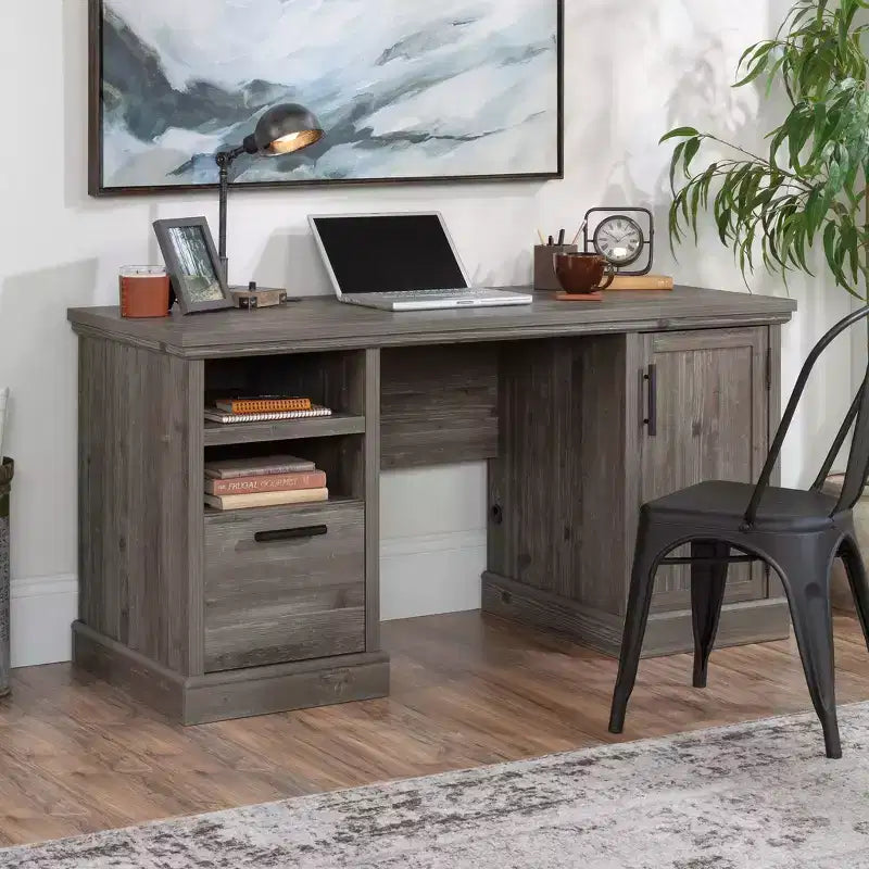 Bureau informatique Sauder Aspen Post coloris pin de Pebble